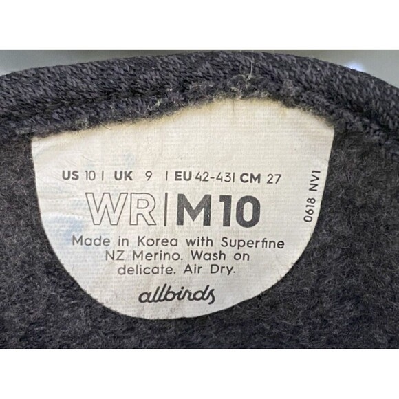 Allbirds Wool Runners $110 Men\'s Running Shoes Size 10 Wool Charcoal Gray main image 12